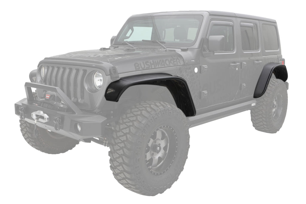 Bushwacker18-   Jeep JL 4DR Fender Flares 4Pc Flat Style