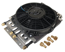 Load image into Gallery viewer, DeraleDual Circuit Oil Cooler w/Fan 8an 4 &amp; 4 Pass