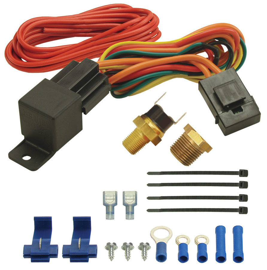 Derale180F Fan Switch Thremost Relay Kit 1/8in & 3/8