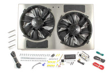 Load image into Gallery viewer, DeralePWM Dual RAD Fan/ Aluminum Shroud Assembly