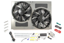 Load image into Gallery viewer, DeralePWM Dual RAD Fan/ Aluminum Shroud Assembly