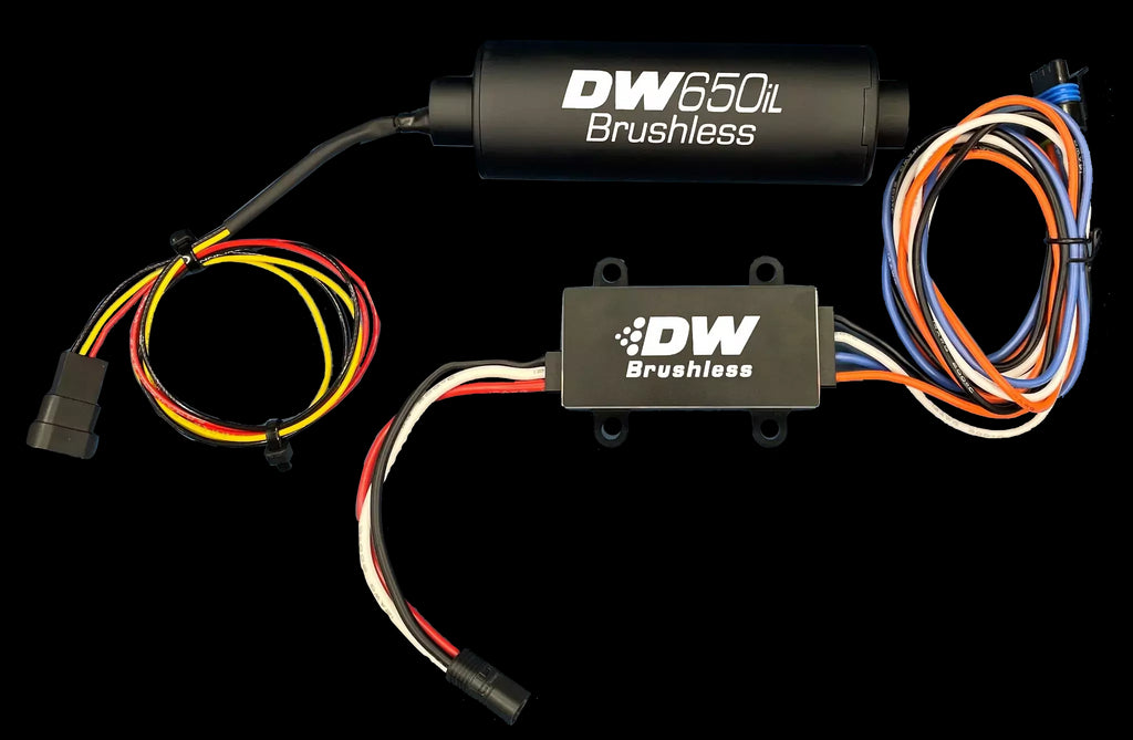 DeatschWerksDW 650IL Brushless Fuel Pump w/Single/Dual Cont.