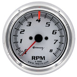 Equus3-3/8 Dia Tachometer 8000 RPM White Dial