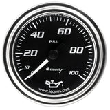 Equus2.0 Dia Oil Pressure Gauge Chrome  0-100psi