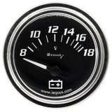 Equus2.0 Dia Voltmeter Gauge Chrome 8-18 Volts