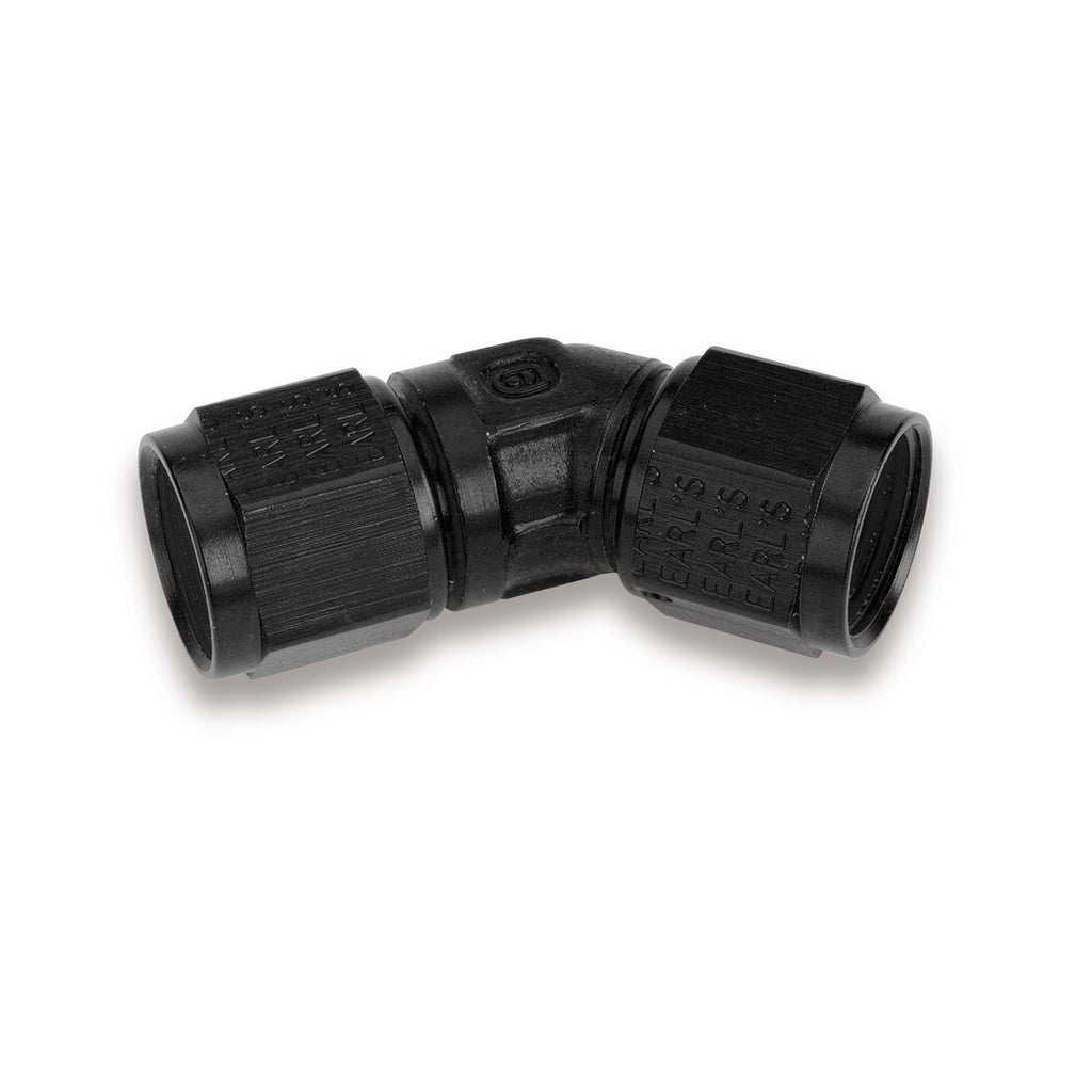 Earl's PerformanceSwivel Coupling Fitting 8an Fem 45 Deg Low Prfl