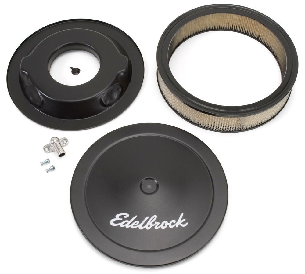 Edelbrock14in Signature Series A/C - Black