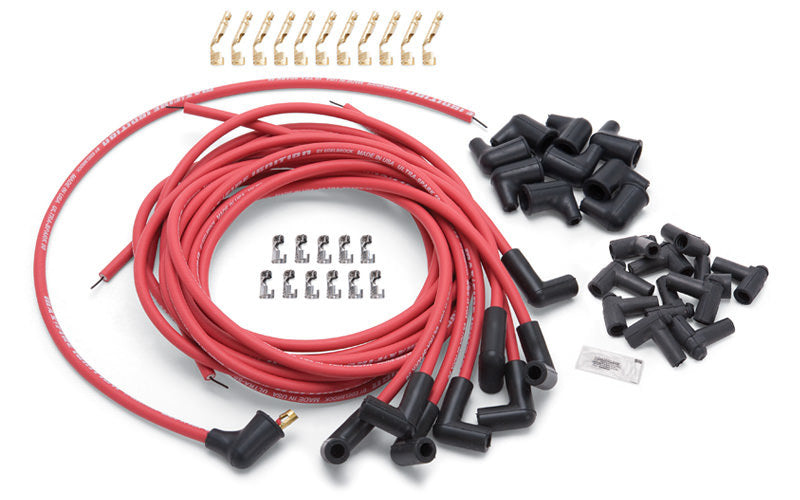 EdelbrockMax Fire Plug Wire Set w/HEI 90 Degree Red