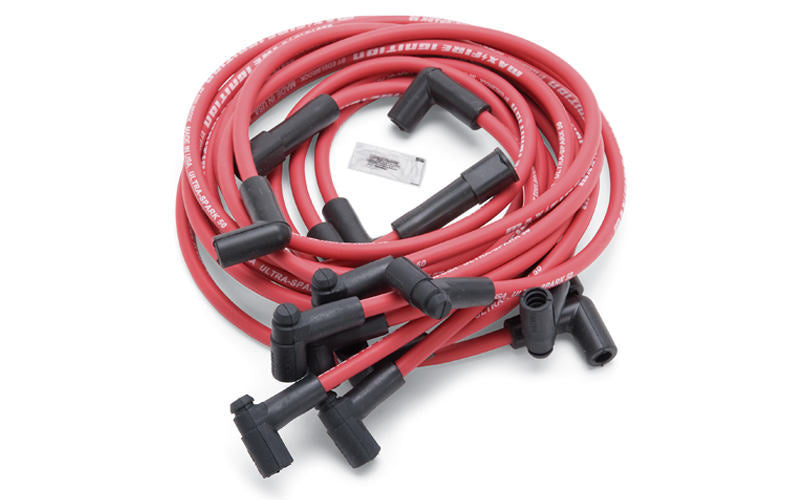 EdelbrockMax Fire Plug Wire Set SBC w/HEI 90 Degree Red