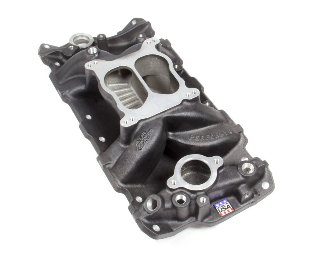 EdelbrockSBC Performer Air Gap Manifold - 262-400 Black