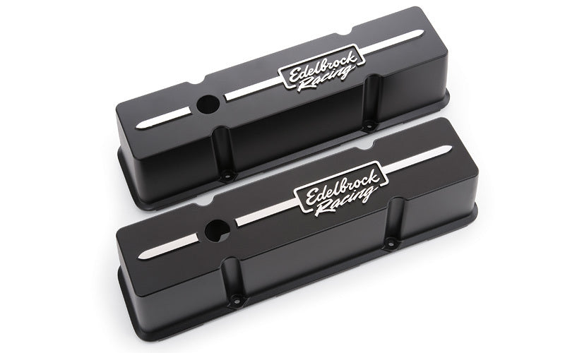 EdelbrockValve Cover Kit Race Series SBC Tall Black