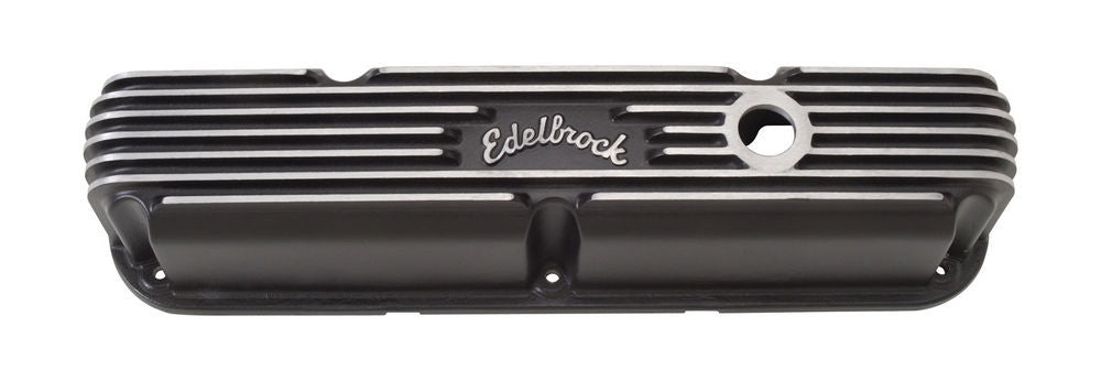 EdelbrockSBM Classic Finned V/C's - Black