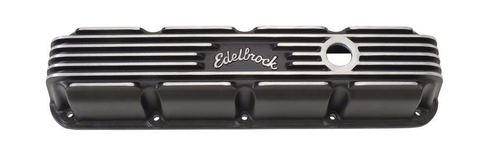 EdelbrockSBM Classic Finned V/C's - Black