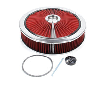 Load image into Gallery viewer, EdelbrockAir Cleaner Kit - 14in Dia. Breathable - Red