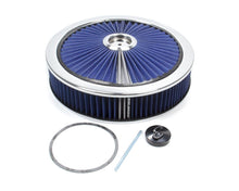 Load image into Gallery viewer, EdelbrockAir Cleaner Kit - 14in Dia. Breathable - Blue