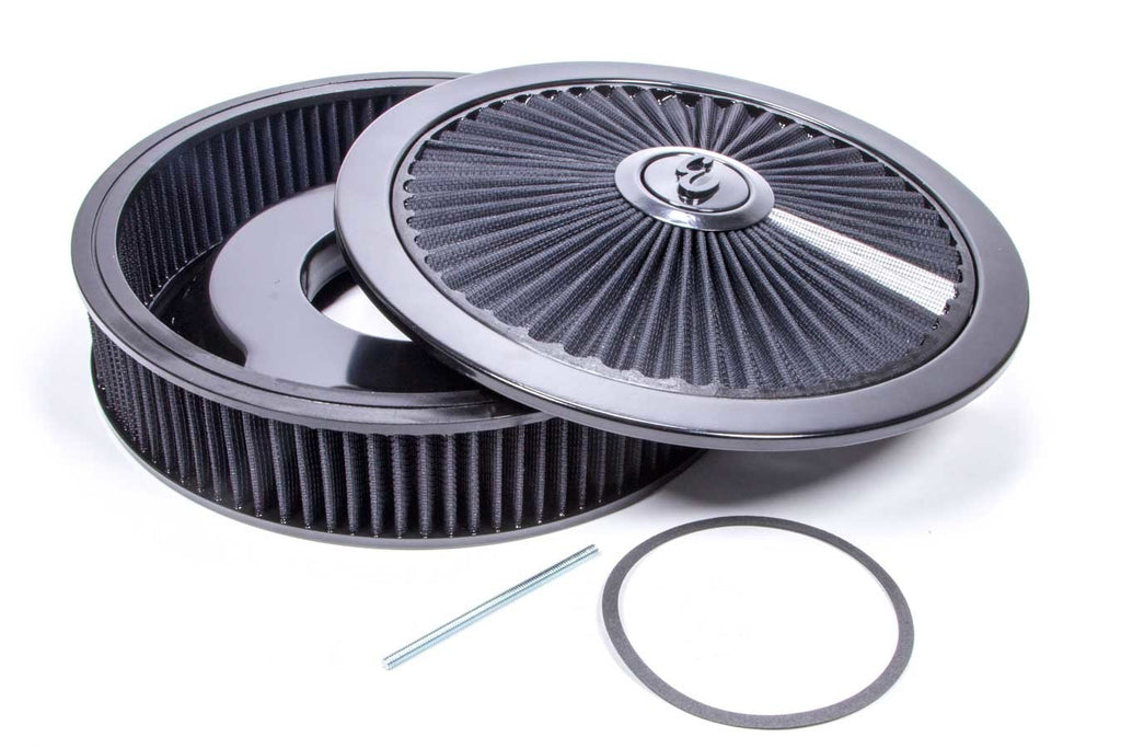 EdelbrockAir Cleaner Kit - 14in Dia. Breathable - Black