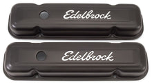 Load image into Gallery viewer, EdelbrockValve Cover Kit Pontiac V8 Signature Series Blk