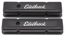 Load image into Gallery viewer, EdelbrockValve Cover Kit SBC Signature Series Black