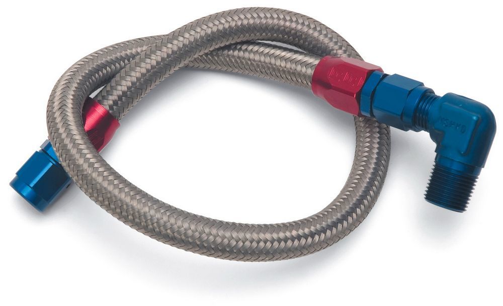 EdelbrockSBC S/S Braided Fuel Line Kit