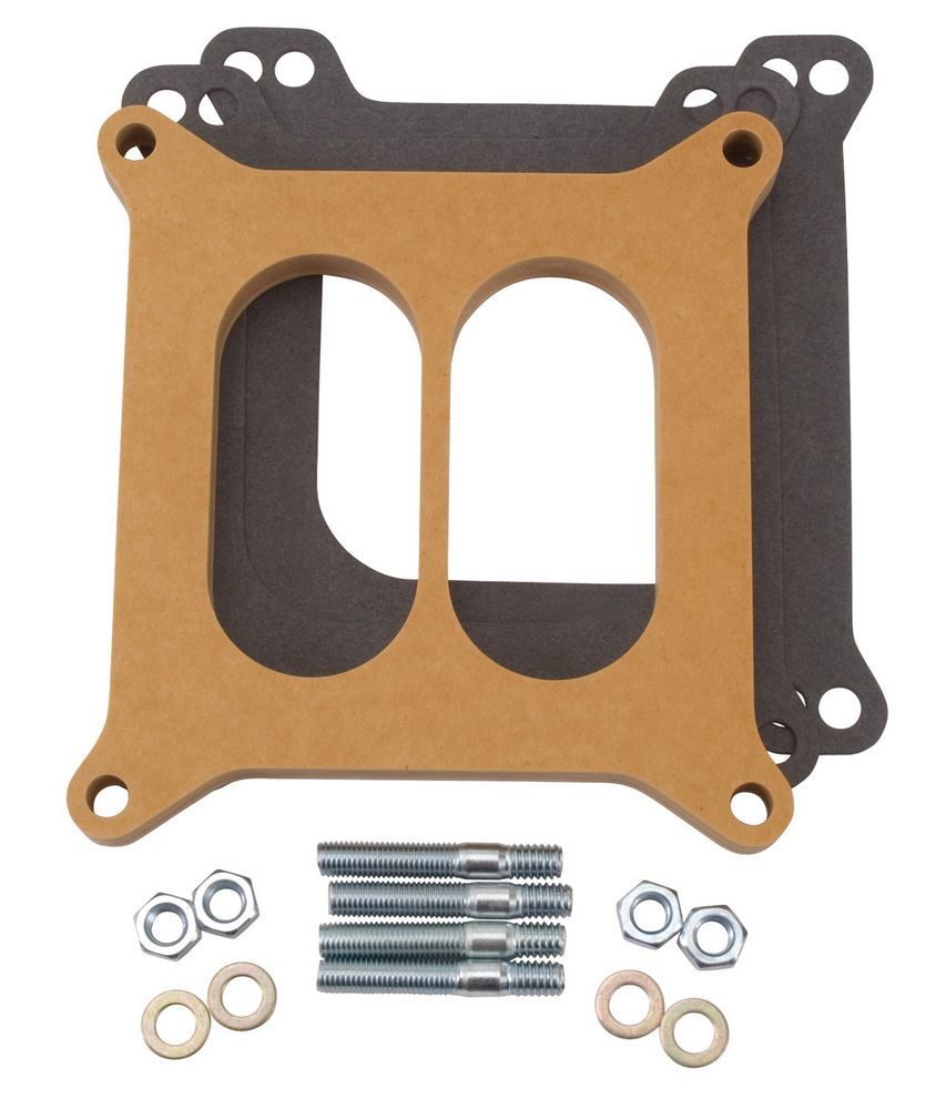 EdelbrockCarburetor Spacer - .5in Divided - Wood