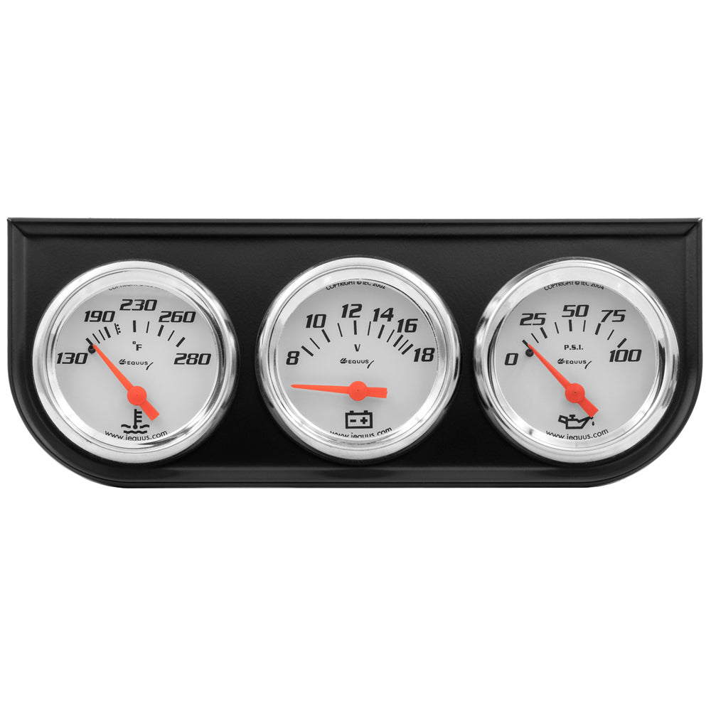 Equus2.0 Dia Triple Gauge Set w/Black Panel