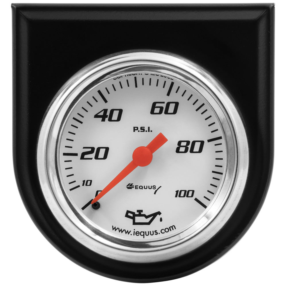 Equus2.0 Dia Oil Pressure Gauge w/Black Panel