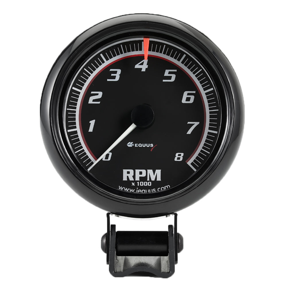 Equus2-1/2 Dia Tachometer 8000 RPM Black Dial