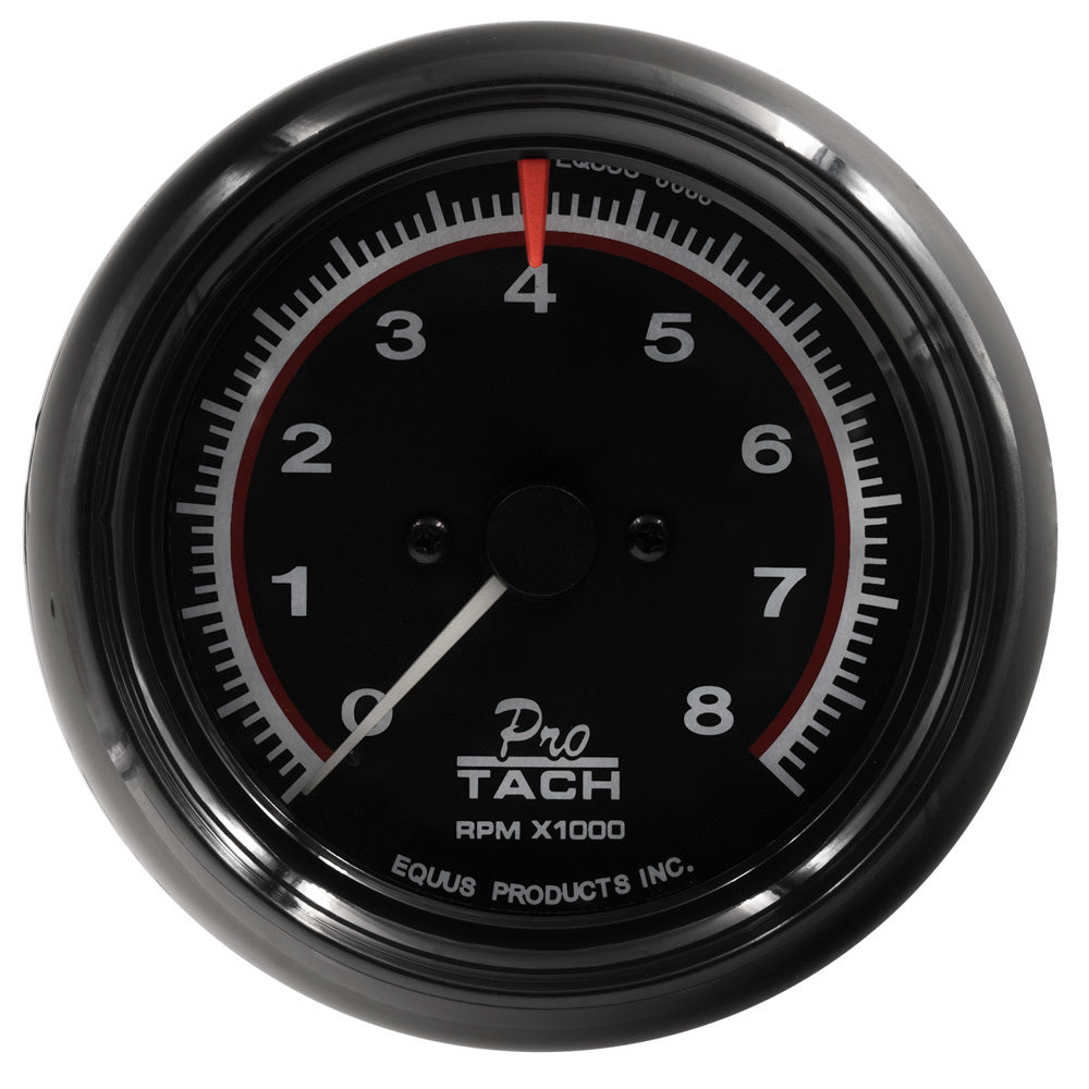 Equus3-3/8 Dia Tachometer 8000 RPM Black Dial