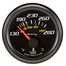 Load image into Gallery viewer, Equus2.0 Dia Water Temp Gauge Black  130-280