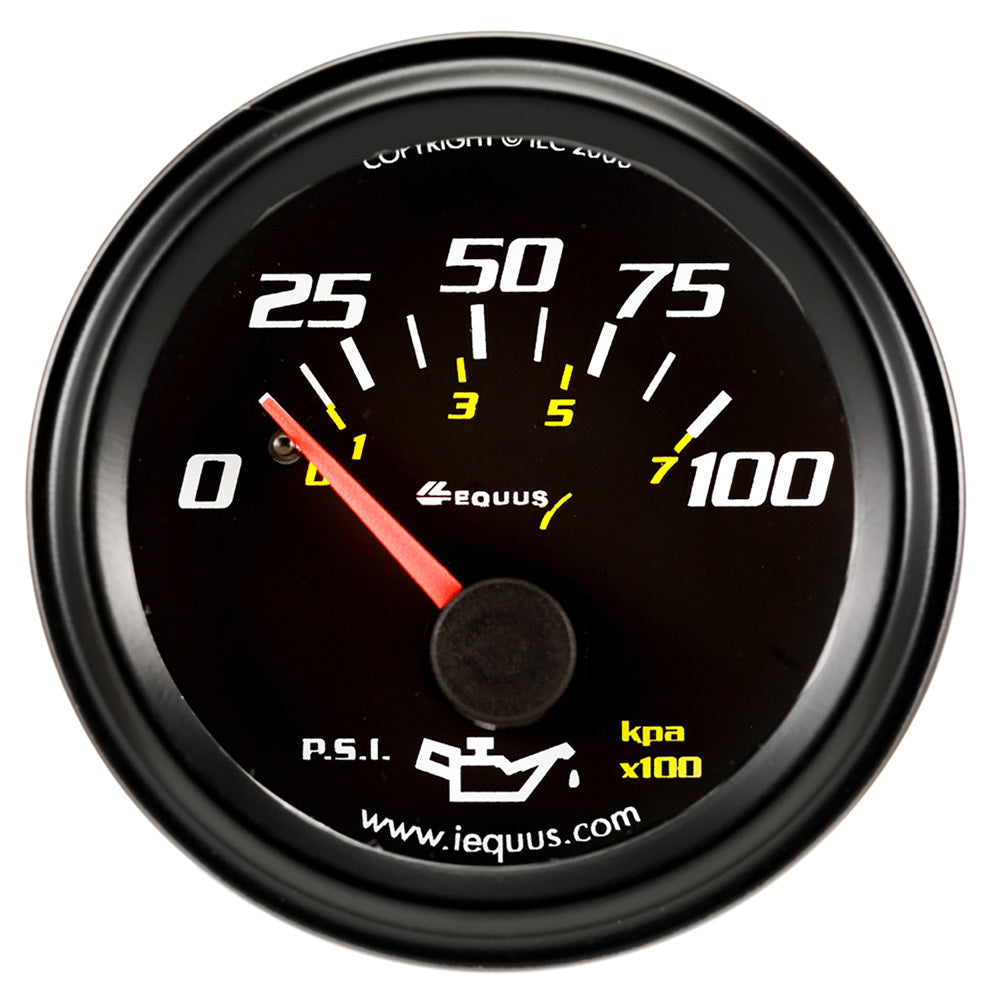 Equus2.0 Dia Oil Pressure Gauge Black  0-100psi