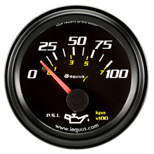 Load image into Gallery viewer, Equus2.0 Dia Oil Pressure Gauge Black  0-100psi