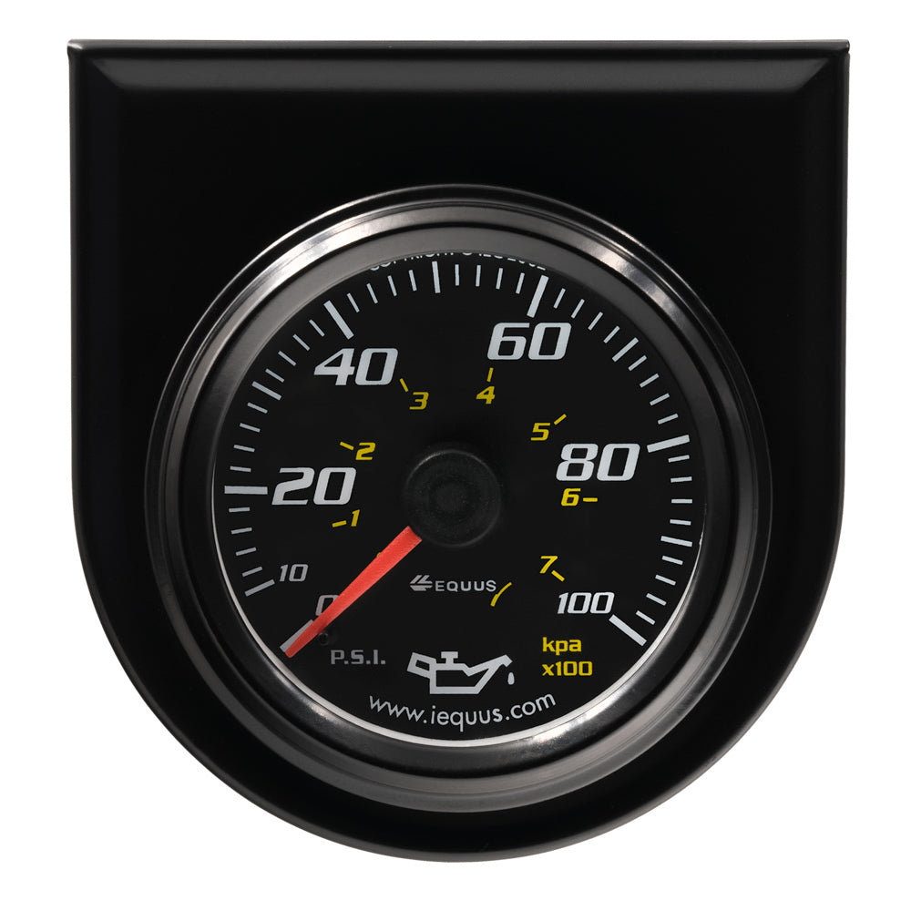 Equus2.0 Dia Oil Pressure Gauge Black  0-100psi