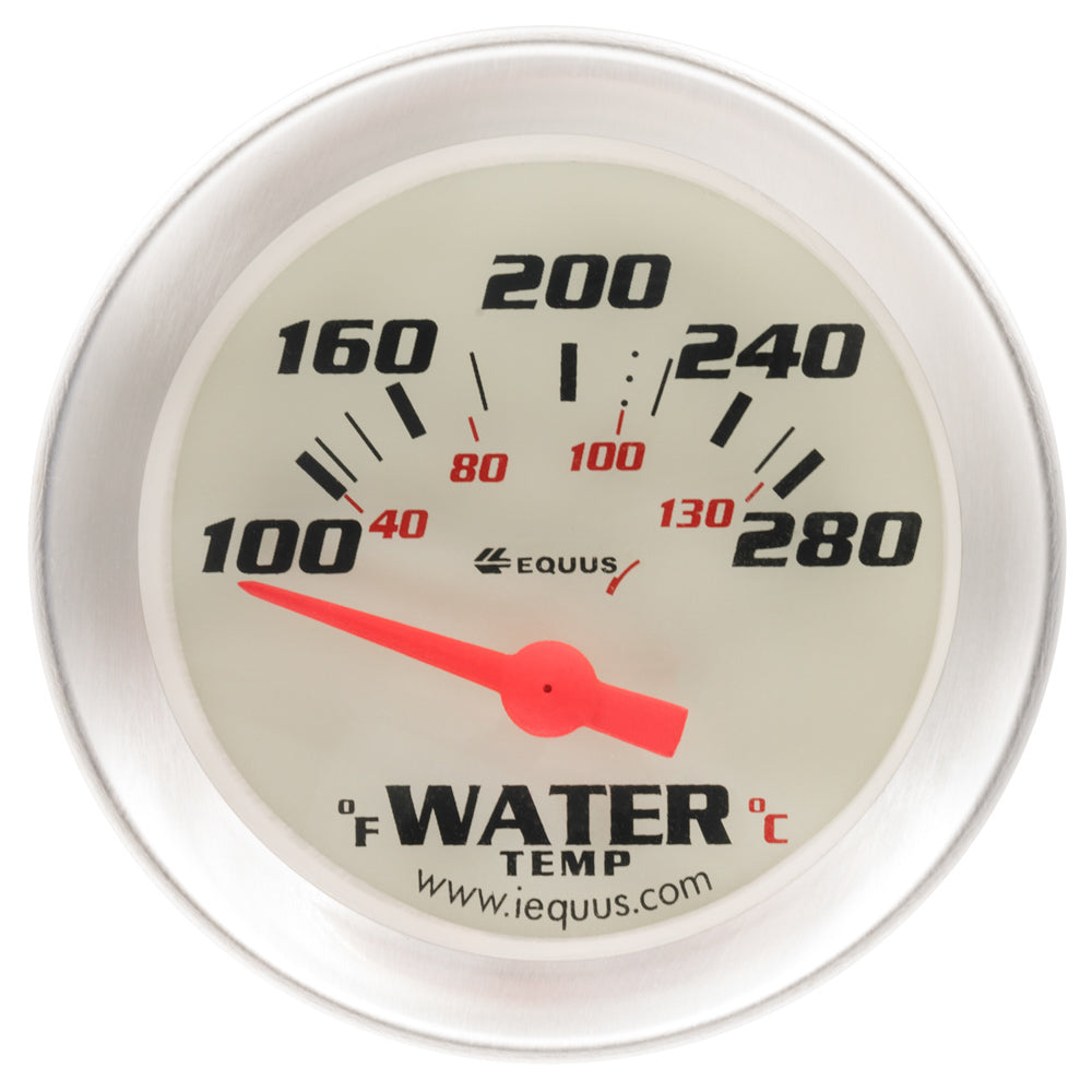 Equus2.0 Dia Water Temp Gauge Silver  100-280