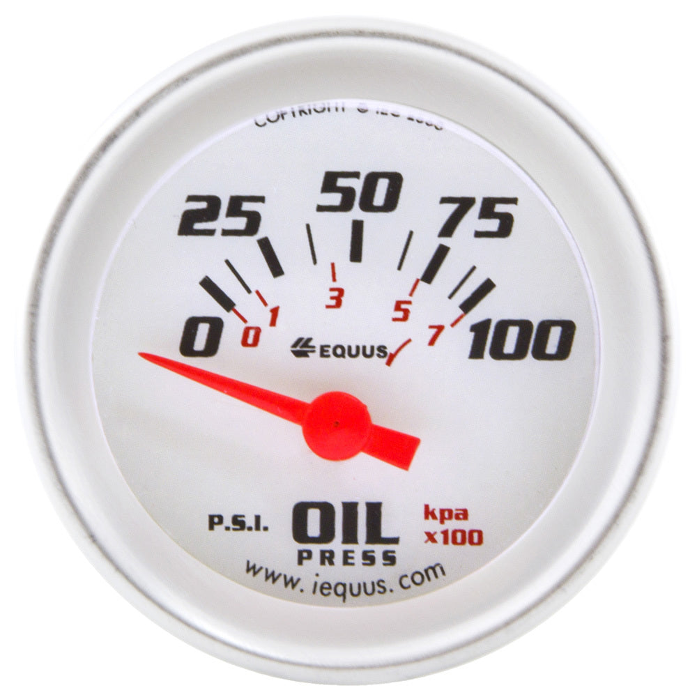 Equus2.0 Dia Oil Pressure Gauge Silver  0-100psi