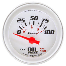 Load image into Gallery viewer, Equus2.0 Dia Oil Pressure Gauge Silver  0-100psi