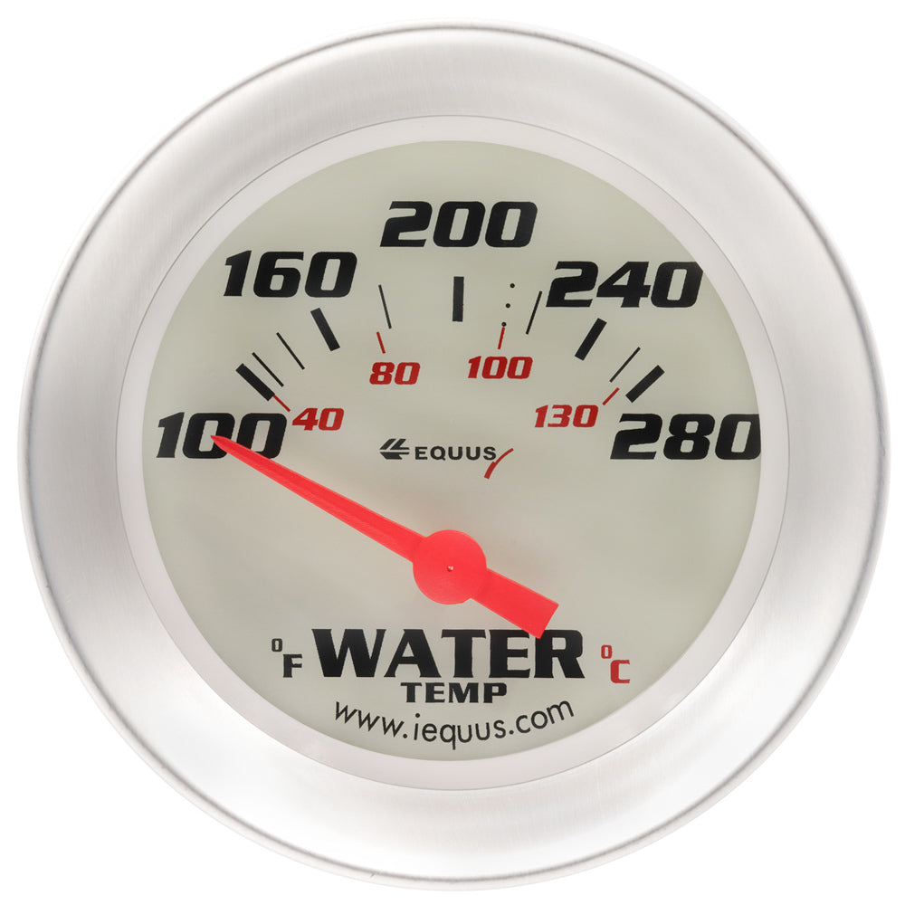 Equus2-5/8 Dia Water Temp Gauge Silver  100-280