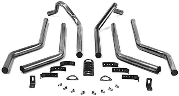 FlowTechDual Exhaust Header Back Kit - Super Street