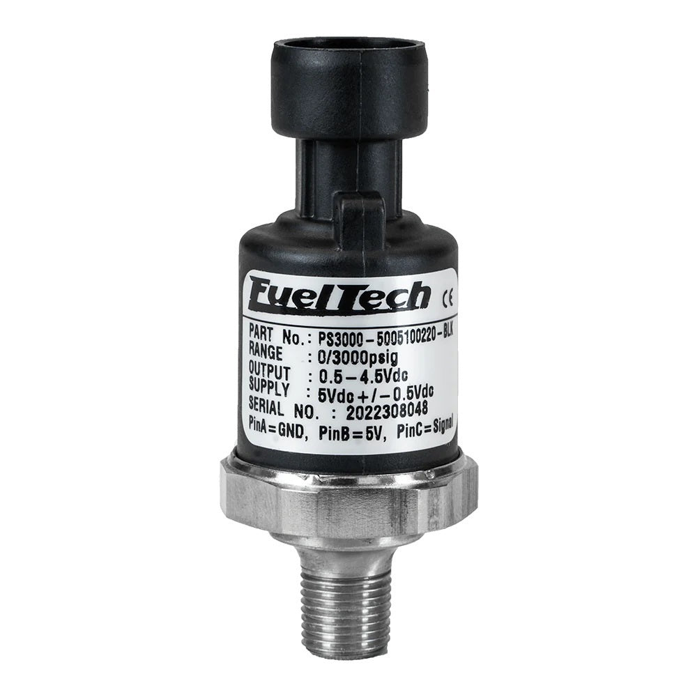 FuelTech0-300 PSI Pressure Sensor (Black Series)