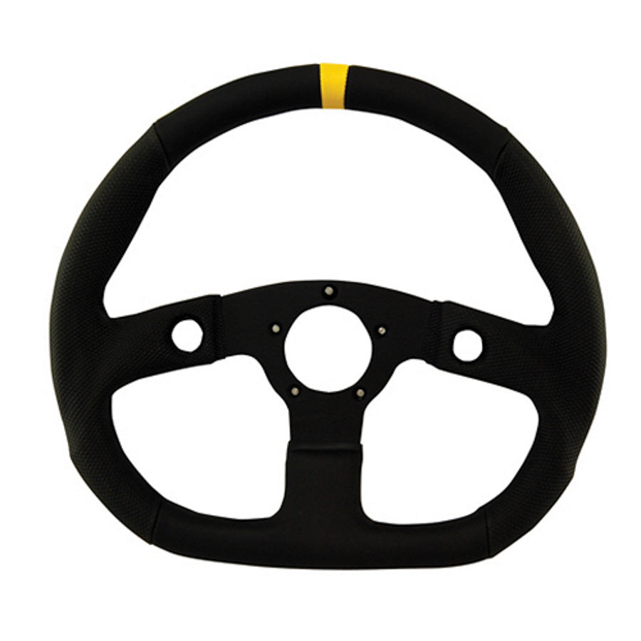 GrantD-Shaped Diamond Grip Steering Wheel Black