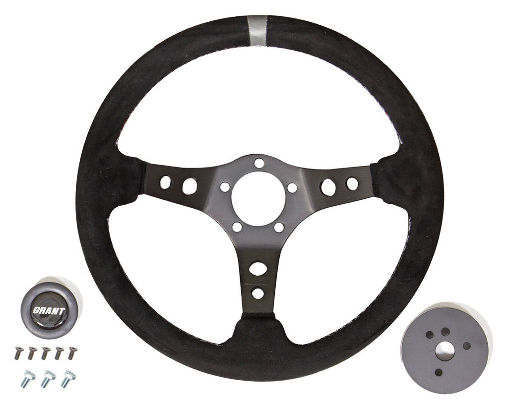 GrantSuede Racing Steering Wheel w/Center Marker