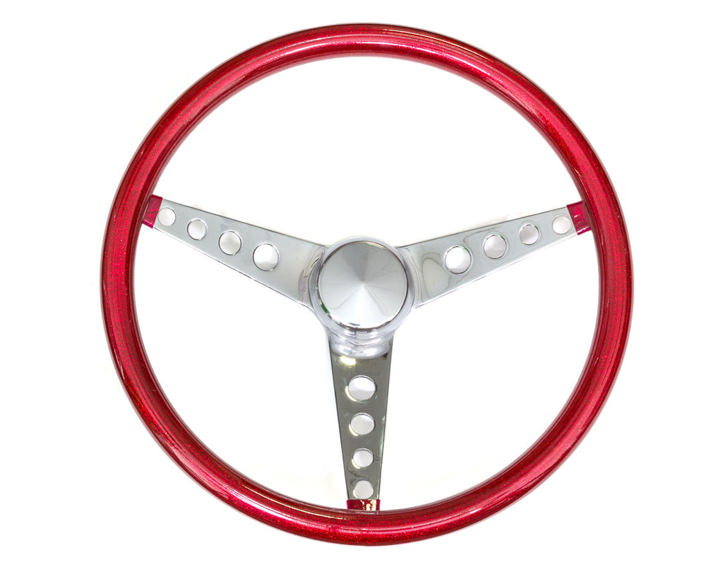 GrantSteering Wheel Mtl Flake Red/Spoke Chrm 15