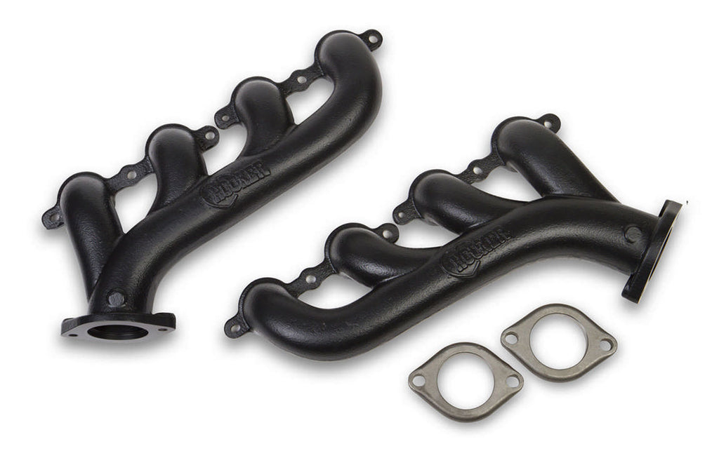 HookerGM LS Cast Iron Exhaust Manifolds Black Finish