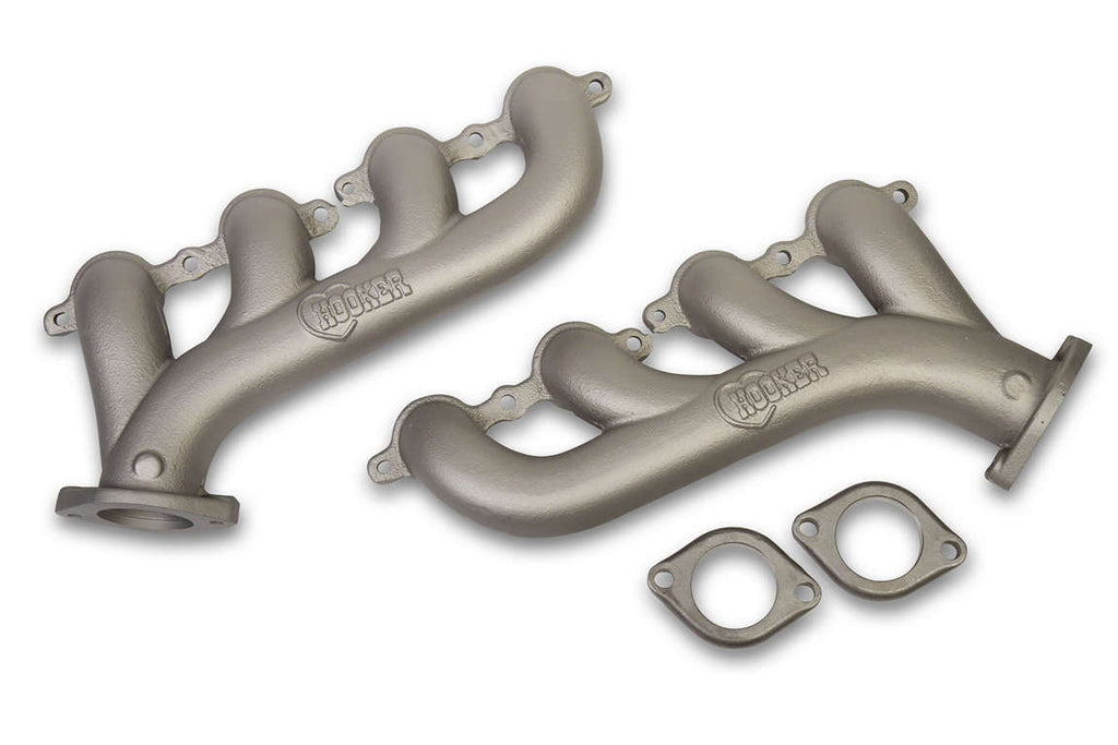 HookerGM LS Cast Iron Exhaust Manifolds Ti- Finish