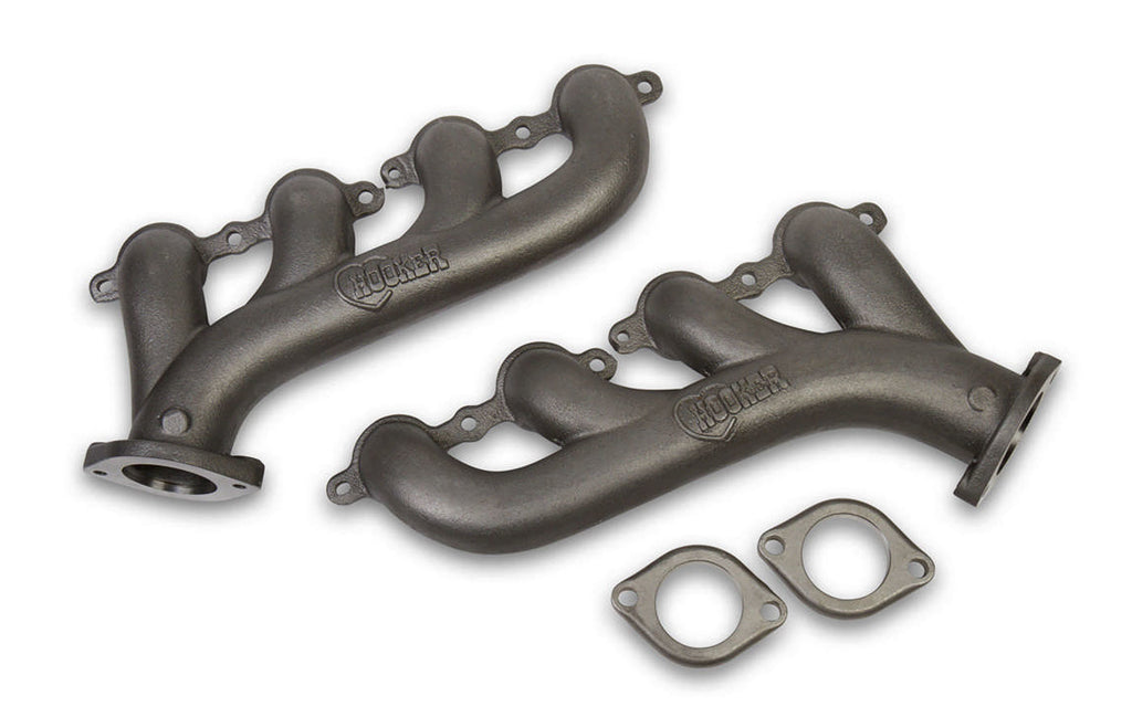 HookerGM LS Cast Iron Exhaust Manifolds Raw Finish