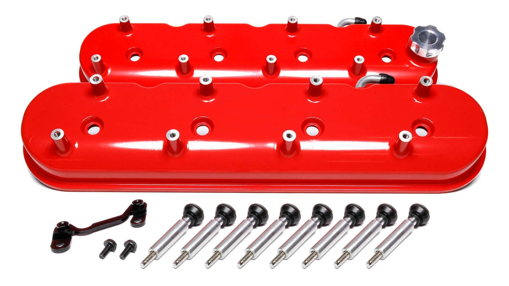 HolleyGM LS Tall Valve Cover Set - Gloss Red