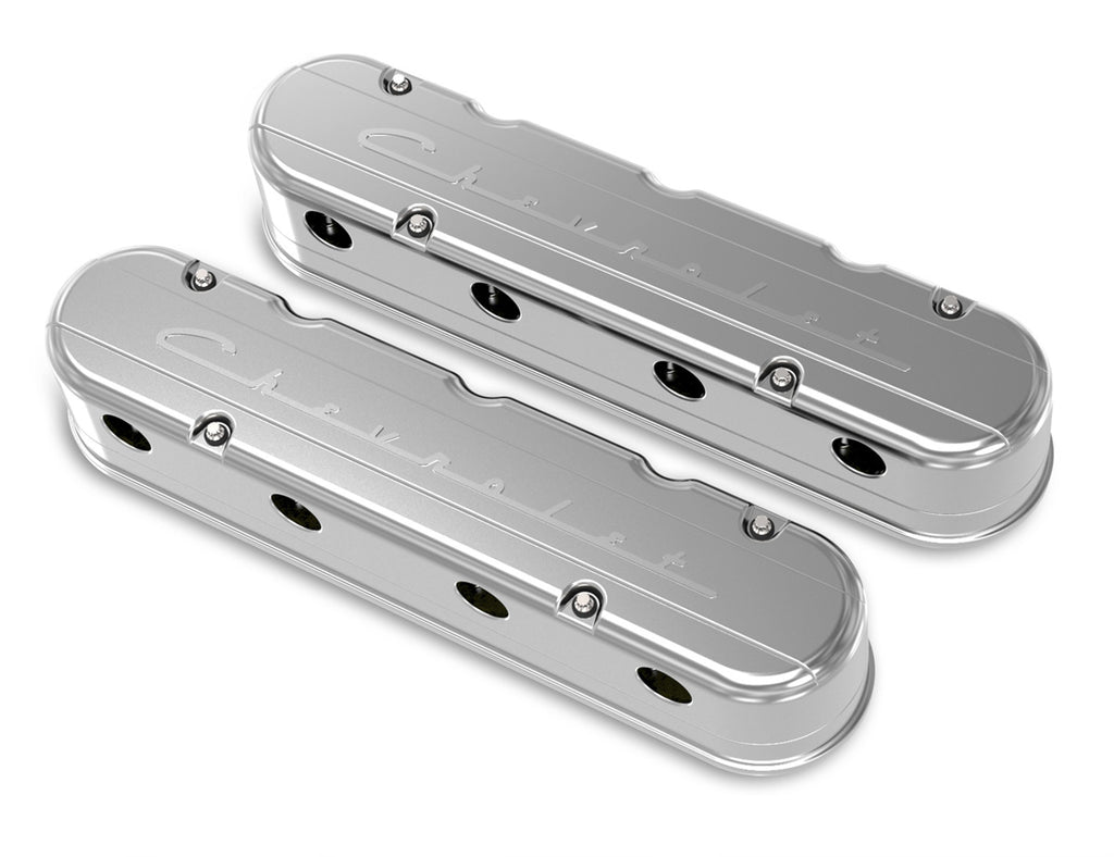 HolleyGM LS Valve Cover Set 2-Piece Design Polished