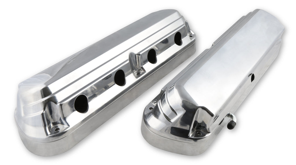 Holley2-Piece Alm Valve Cover Set GM LS Pol. Finish