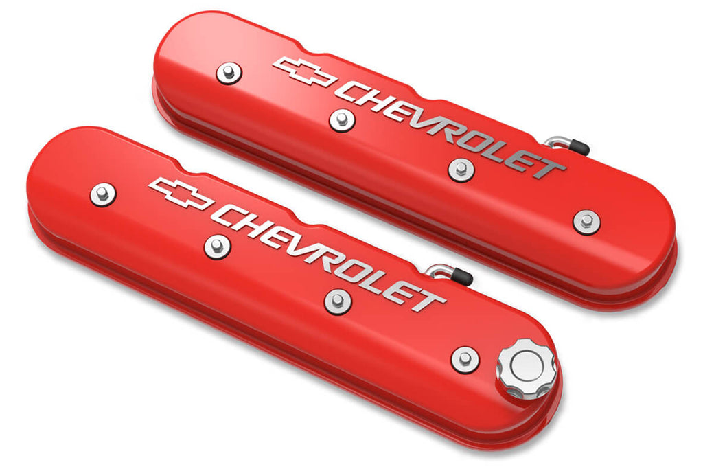 HolleyLS Series Valve Covers w/Bowtie Chevrolet Logo