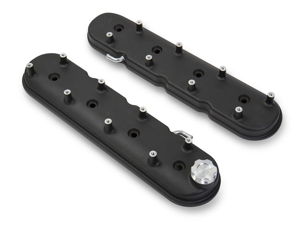 HolleyGM LS1 Valve Cover Set Black Krinkle  Finish