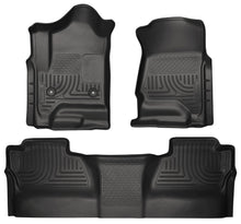 Load image into Gallery viewer, Husky Liners15-   GM 2500HD Crew Cab Floor Liners Black